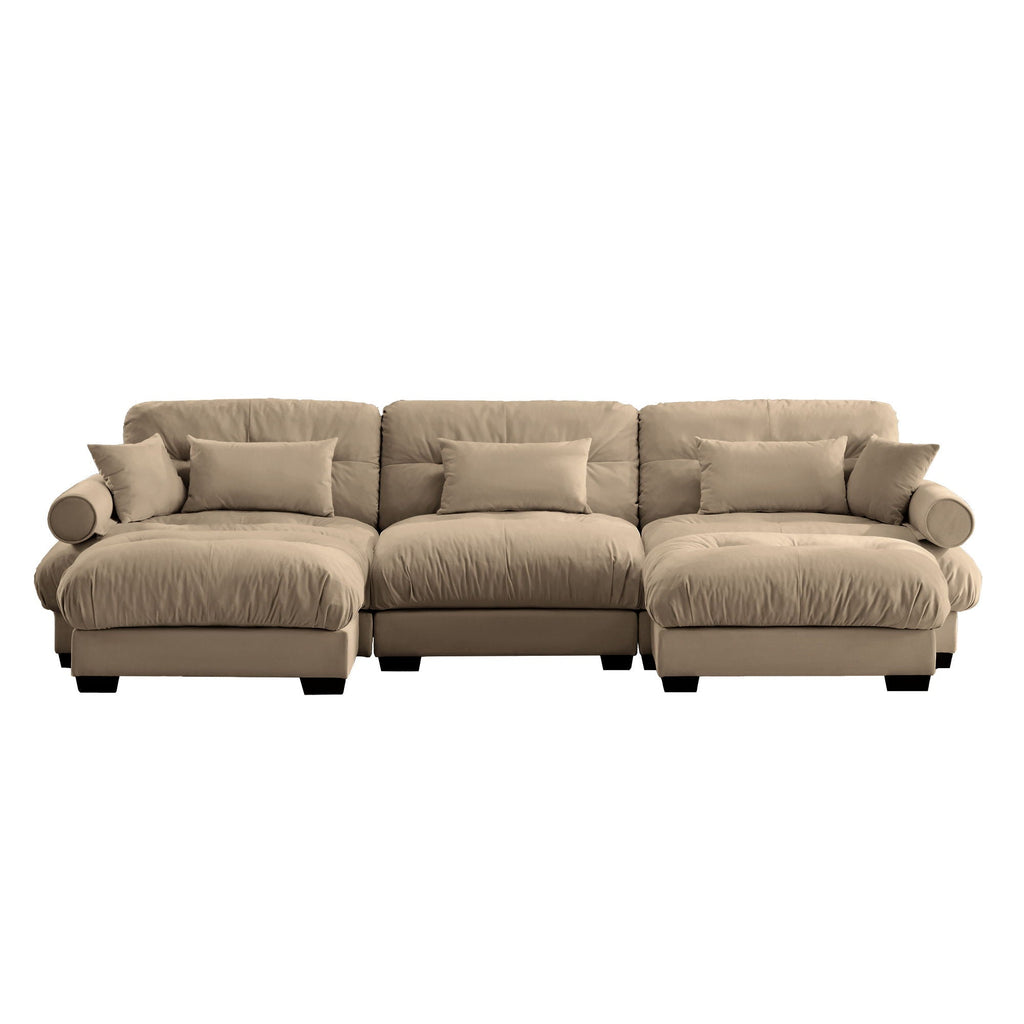 Super Comfort Oversized Modular Sectional Sofa with Movable Ottoman