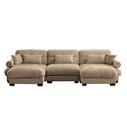 Super Comfort Oversized Modular Sectional Sofa with Movable Ottoman