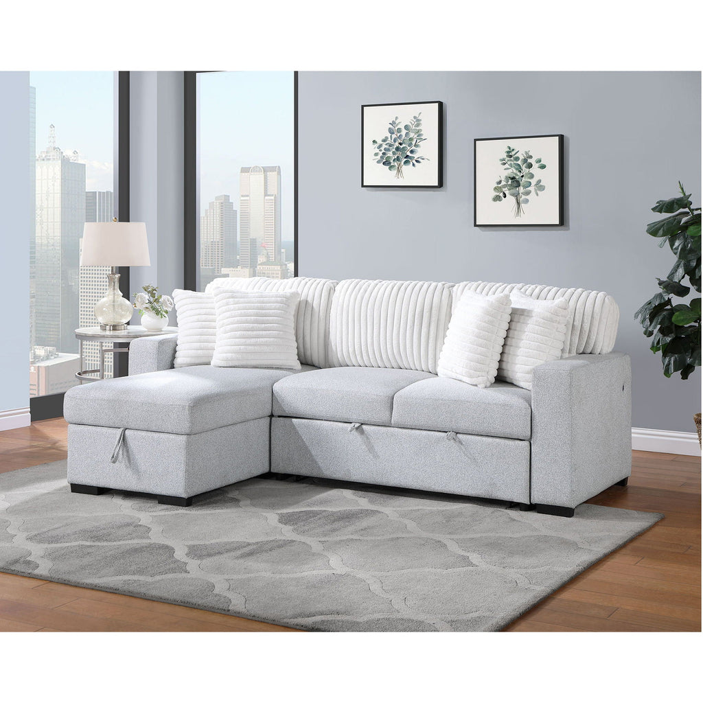 Ford - Reversible Pull Out Sofa Bed – Light Gray