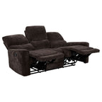 Navarro 3-piece Upholstered Reclining Sofa Set Dark Brown