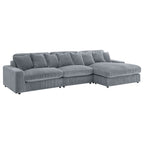 Blaine 146-Inch Reversible Chaise Sectional Sofa Set – Fog