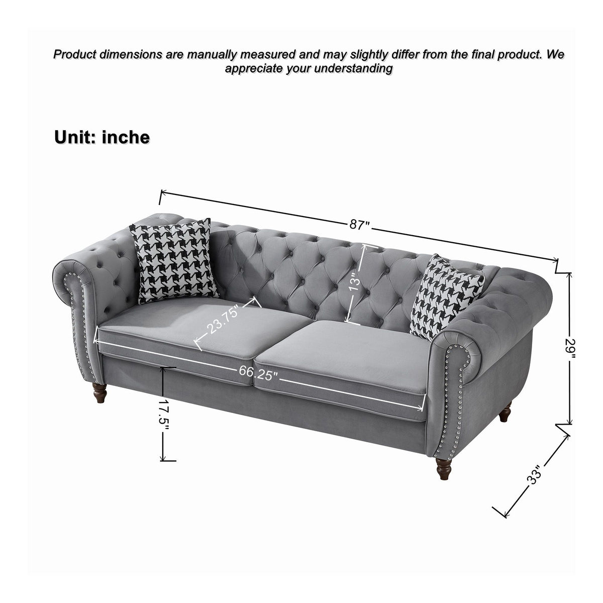 Chesterfield 2-Piece Upholstered Living Room Set