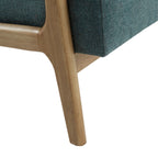 Mid-Century Style Lounge Chair with Upholstered Seat