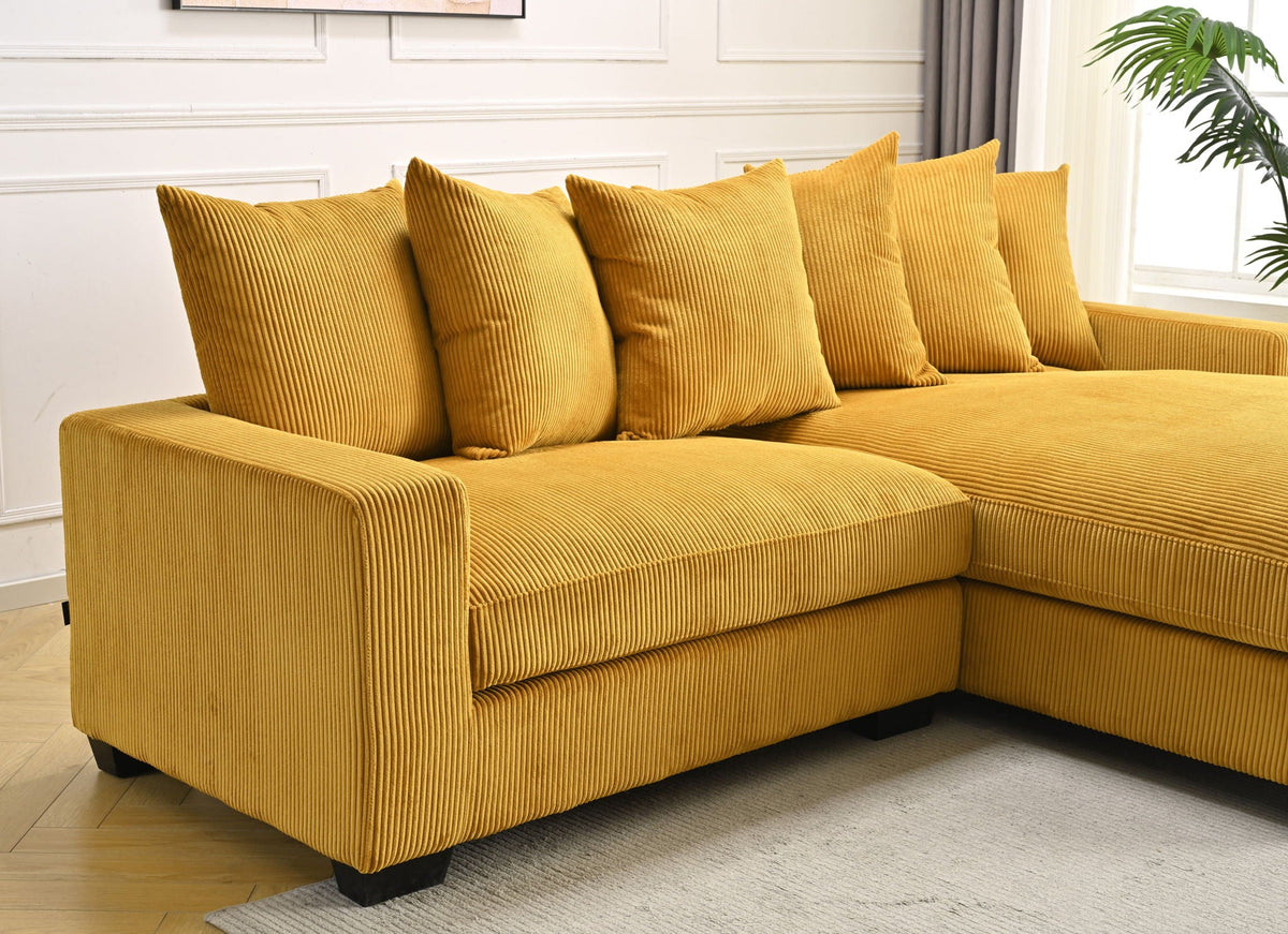 Luxe - Oversized 2 Piece Sectional Couches, L Shaped Sofa with Chaise