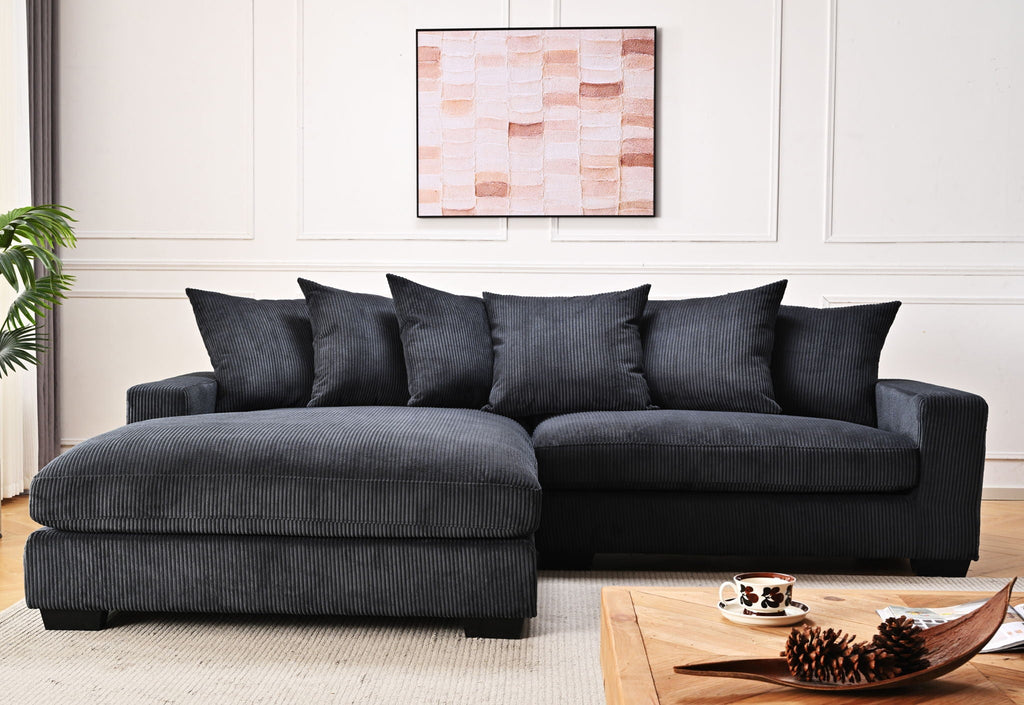 Luxe - Oversized 2 Piece Sectional Couches, L Shaped Sofa with Chaise