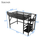 Loft Bed with Stairs & Storage