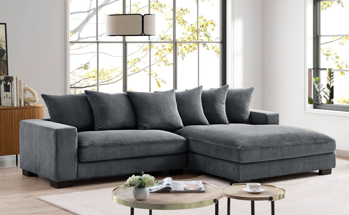 Luxe - Oversized 2 Piece Sectional Couches, L Shaped Sofa with Chaise