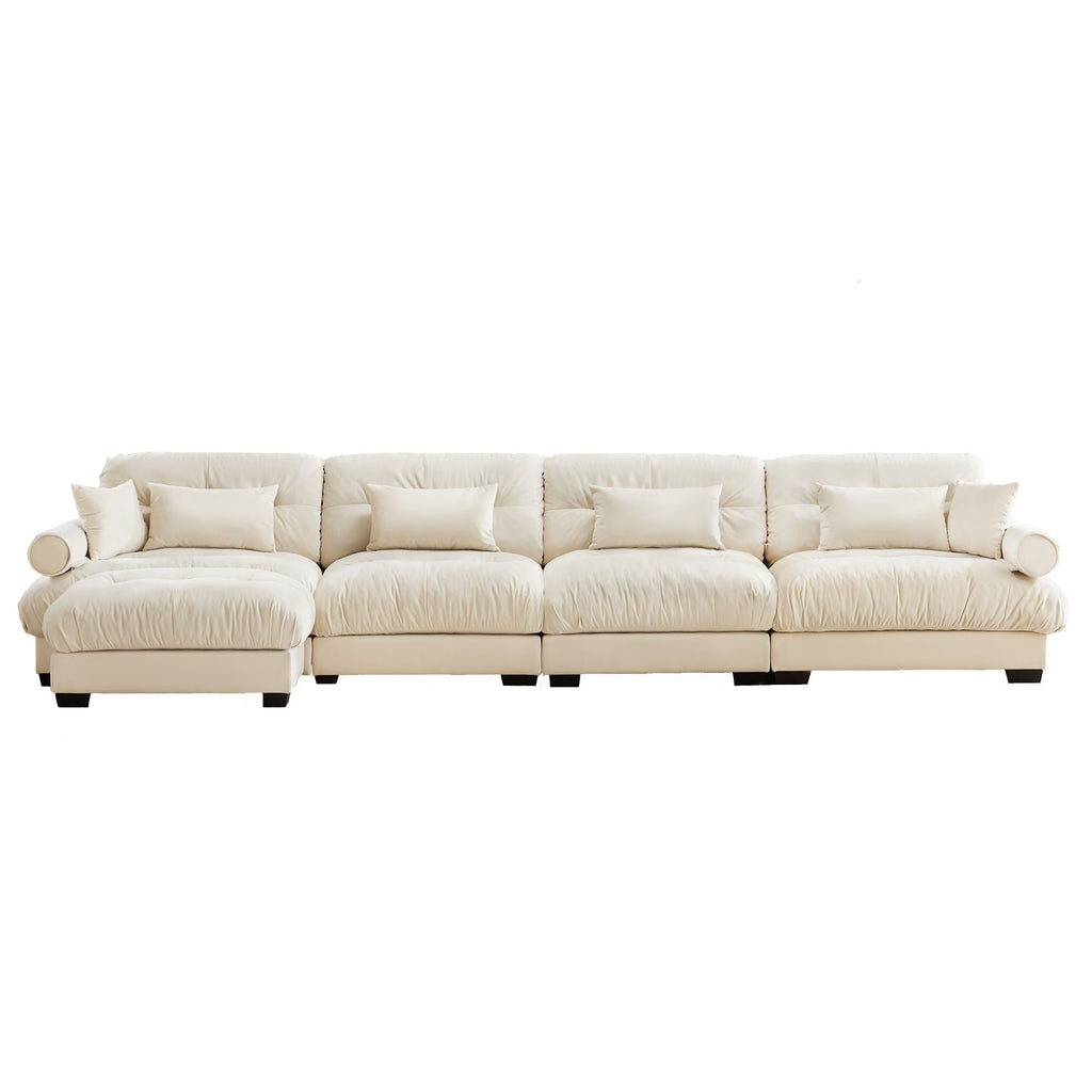 Super Comfort Oversized Modular Sectional Sofa with Movable Ottoman