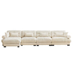 Super Comfort Oversized Modular Sectional Sofa with Movable Ottoman