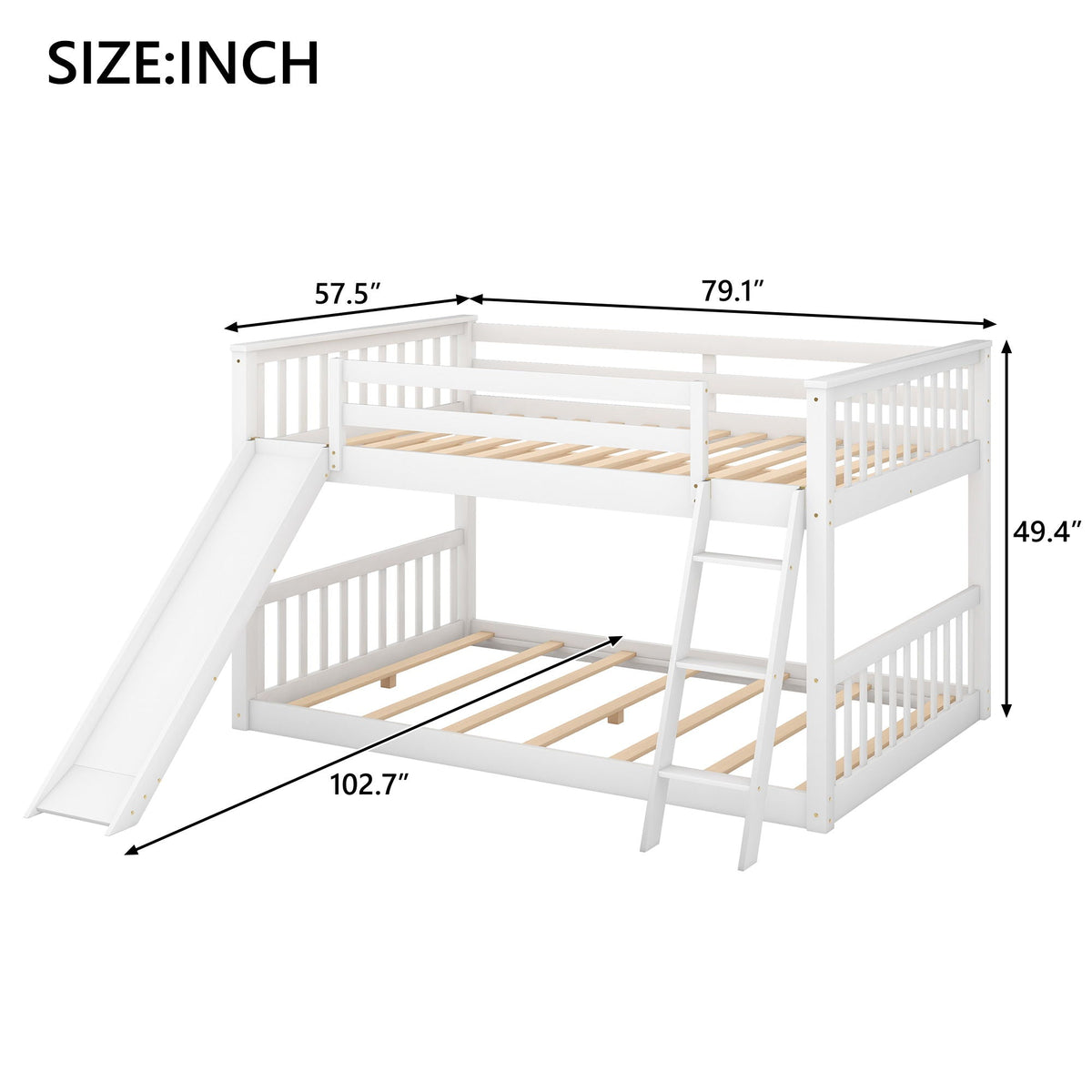 Bunk Bed & Convertible Slide & Ladder