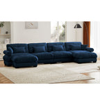 Super Comfort Oversized Modular Sectional Sofa with Movable Ottoman