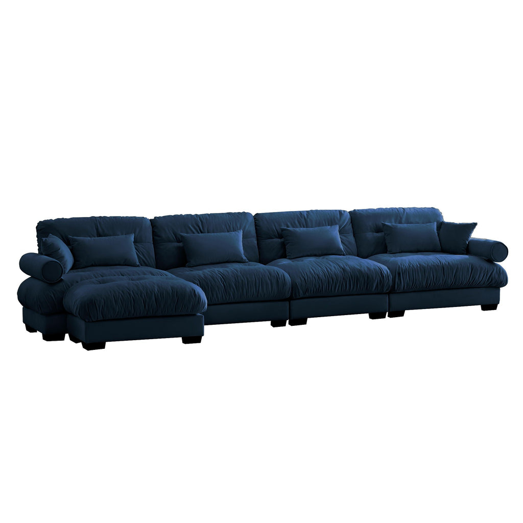 Super Comfort Oversized Modular Sectional Sofa with Movable Ottoman