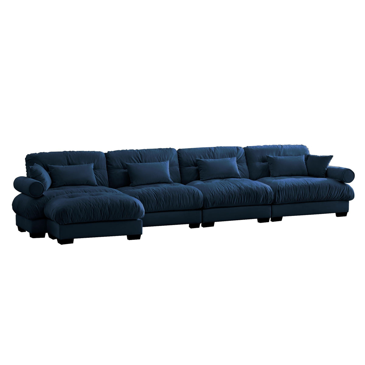 Super Comfort Oversized Modular Sectional Sofa with Movable Ottoman
