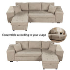 Modern L-Shape 3 Seat Reversible Sectional Couch