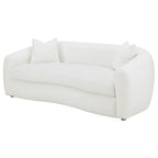 Isabella Faux Sheepskin Upholstered Sofa Natural