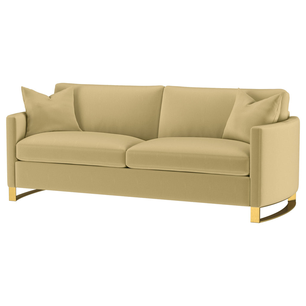 Corliss Upholstered Curved Track Arm Sofa Camel