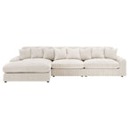 Blaine 146-Inch Reversible Chaise Sectional Sofa Set – Sand