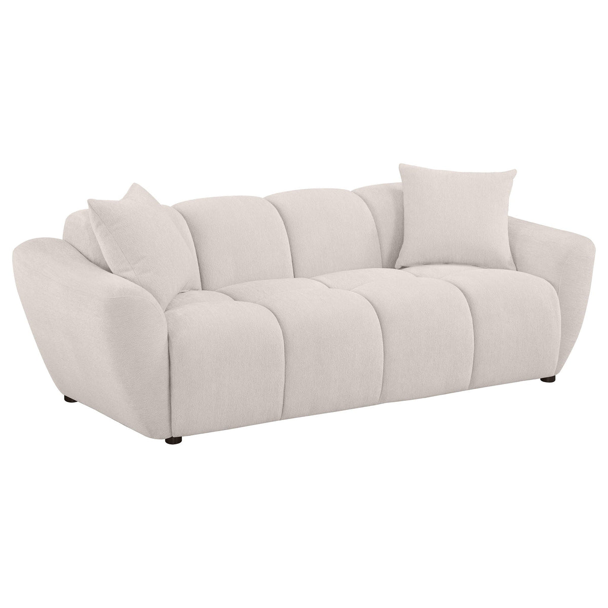 Destino 3-piece Chenille Splayed Arm Sofa Set Greige