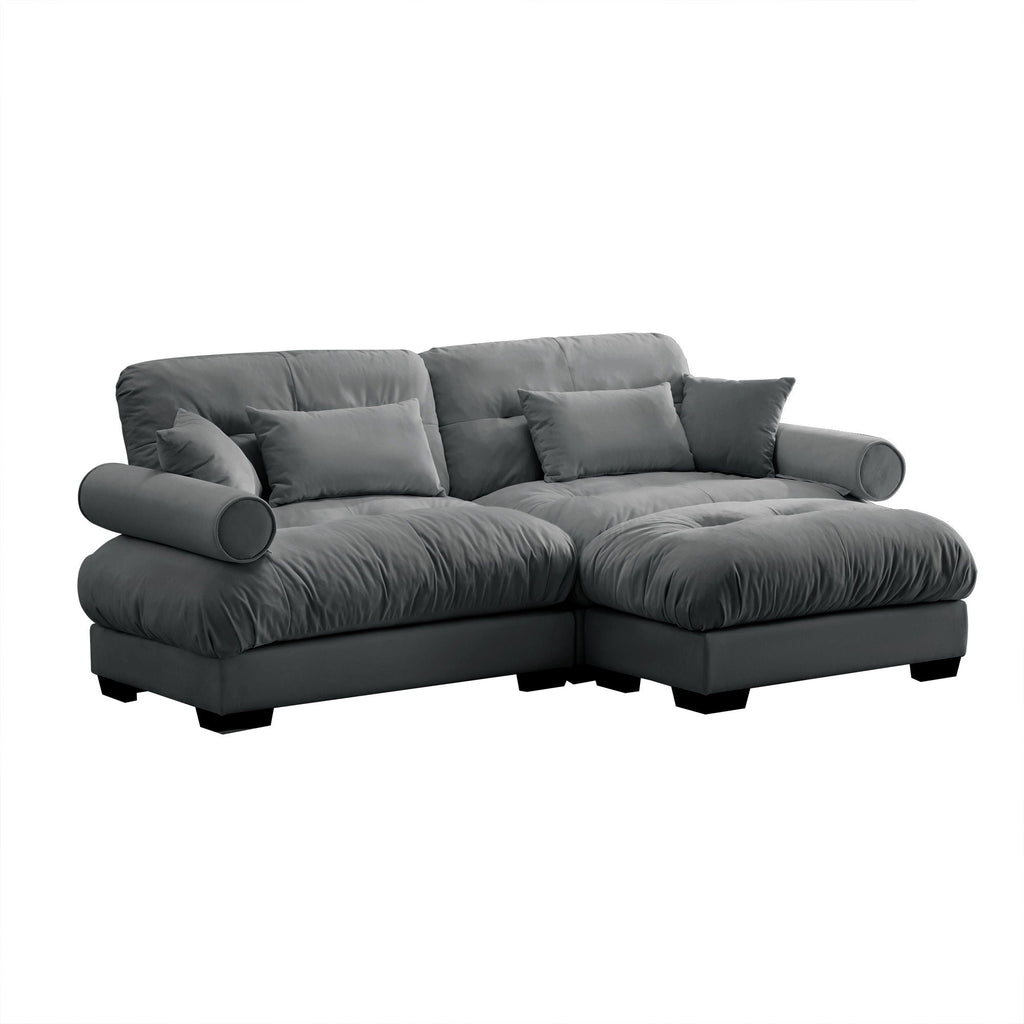 Super Comfort Oversized Modular Sectional Sofa with Movable Ottoman