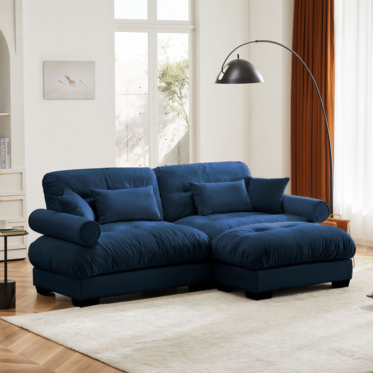 Super Comfort Oversized Modular Sectional Sofa with Movable Ottoman
