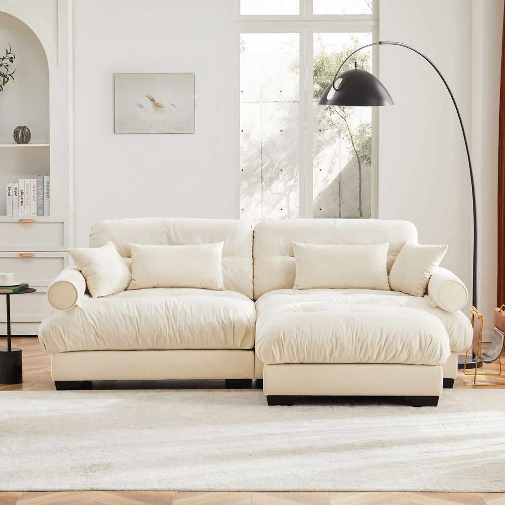 Super Comfort Oversized Modular Sectional Sofa with Movable Ottoman