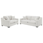 Ashlyn 2-piece Upholstered Track Arm Sofa Set Sand