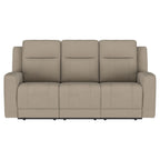 Brentwood 2-piece Upholstered Reclining Sofa Set Taupe