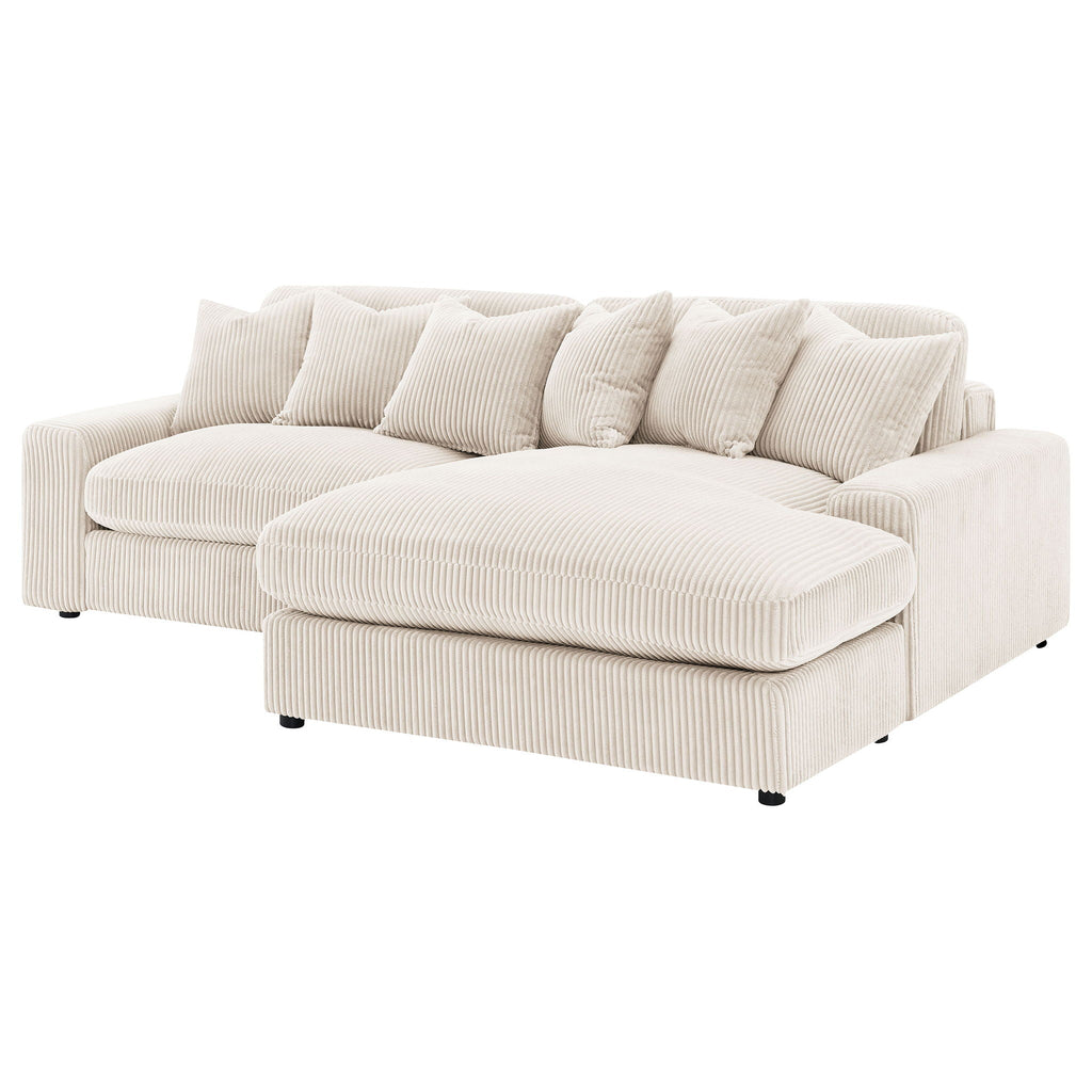 Blaine 105-Inch Reversible Chaise Sectional Sofa – Sand