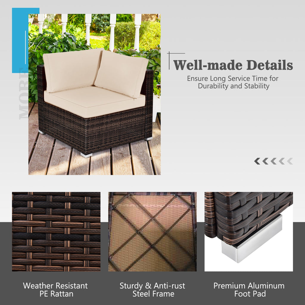 7-Piece Patio Furniture Set with 35 Inches 50000 BTU Propane Gas Fire Pit Table and Waterproof Cover for Firpit