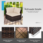 7-Piece Patio Furniture Set with 35 Inches 50000 BTU Propane Gas Fire Pit Table and Waterproof Cover for Firpit