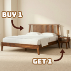 Kaylin Solid Wood Bed Frame & Nightstand Set