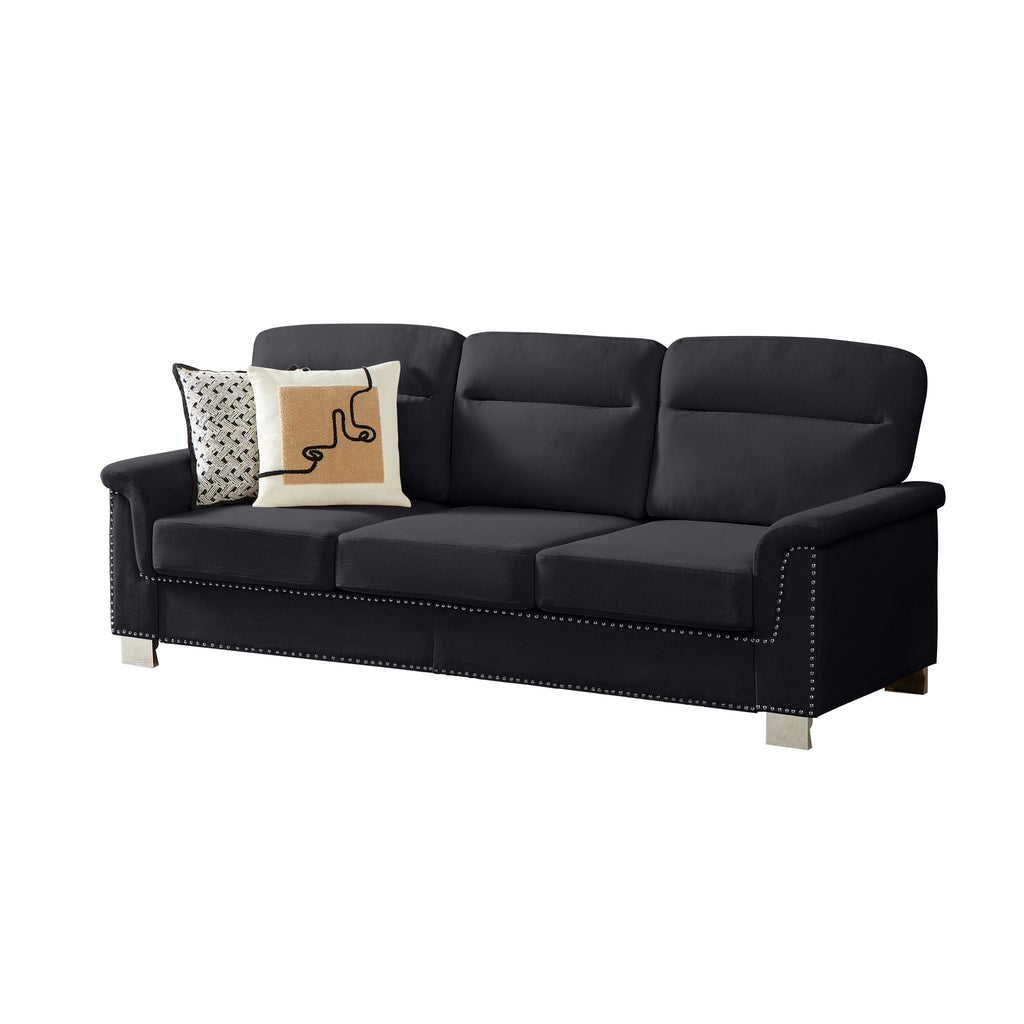 3-Seater Elegant Stationary Sofa