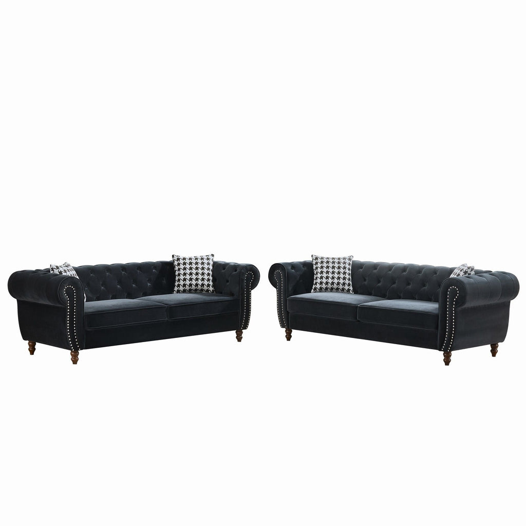 Chesterfield 2-Piece Upholstered Living Room Set