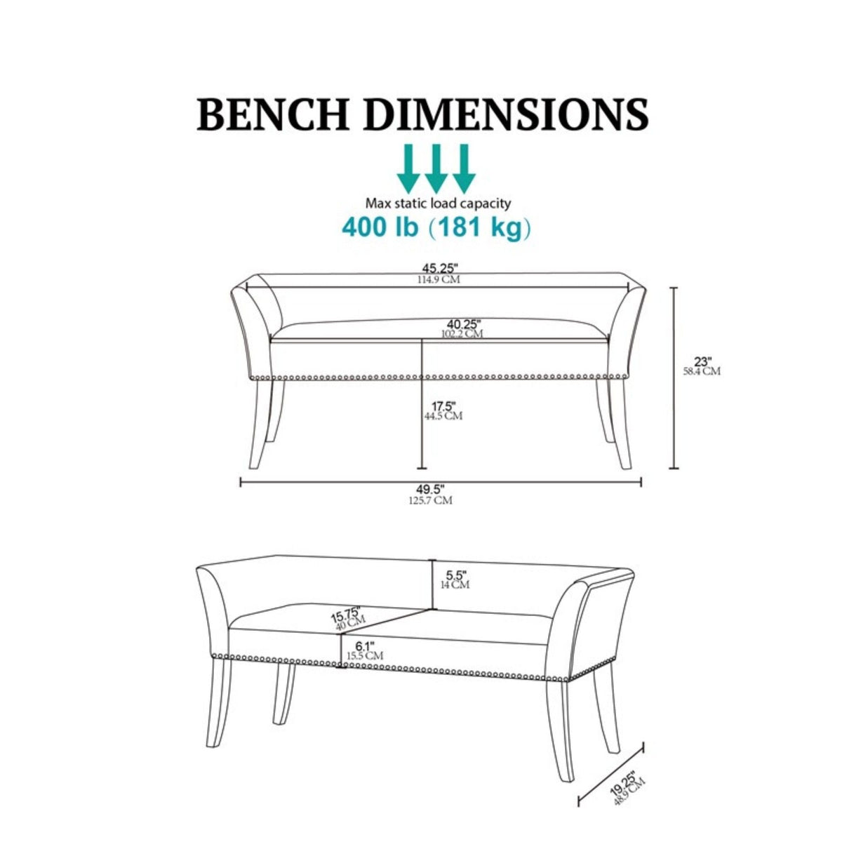 Welburn – Upholstered Bench