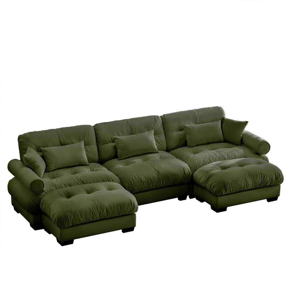 Super Comfort Oversized Modular Sectional Sofa with Movable Ottoman