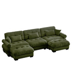 Super Comfort Oversized Modular Sectional Sofa with Movable Ottoman