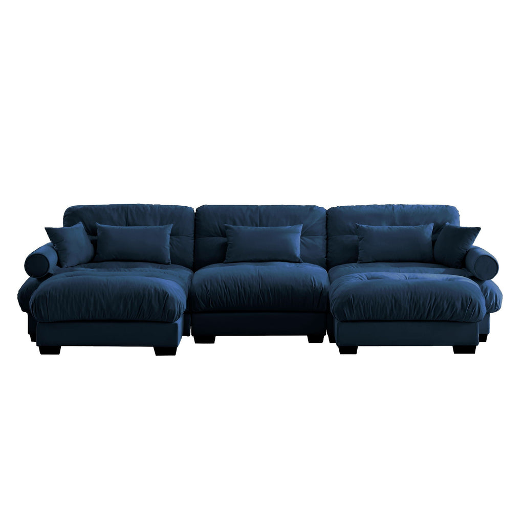 Super Comfort Oversized Modular Sectional Sofa with Movable Ottoman