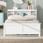 Platform Bed with Storage Headboard, USB, Trundle & 3 – Drawer