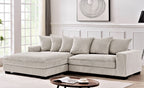 Luxe - Oversized 2 Piece Sectional Couches, L Shaped Sofa with Chaise