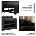 Modern L-Shape 3 Seat Reversible Sectional Couch