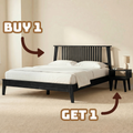 Kaylin Solid Wood Bed Frame & Nightstand Set