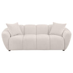 Destino Chenille Upholstered Splayed Arm Sofa Greige