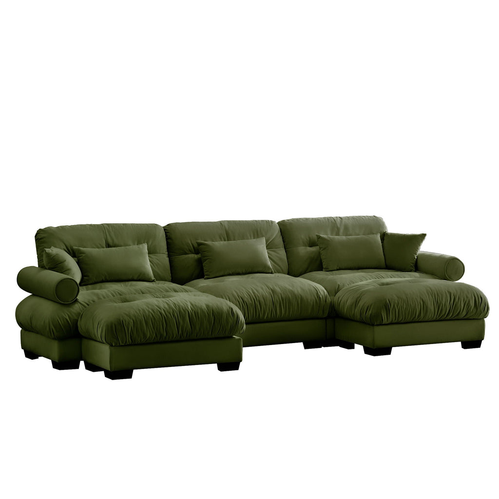 Super Comfort Oversized Modular Sectional Sofa with Movable Ottoman