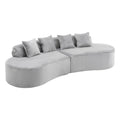 Modern Curved Sofa with Pillows