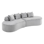 Modern Curved Sofa with Pillows