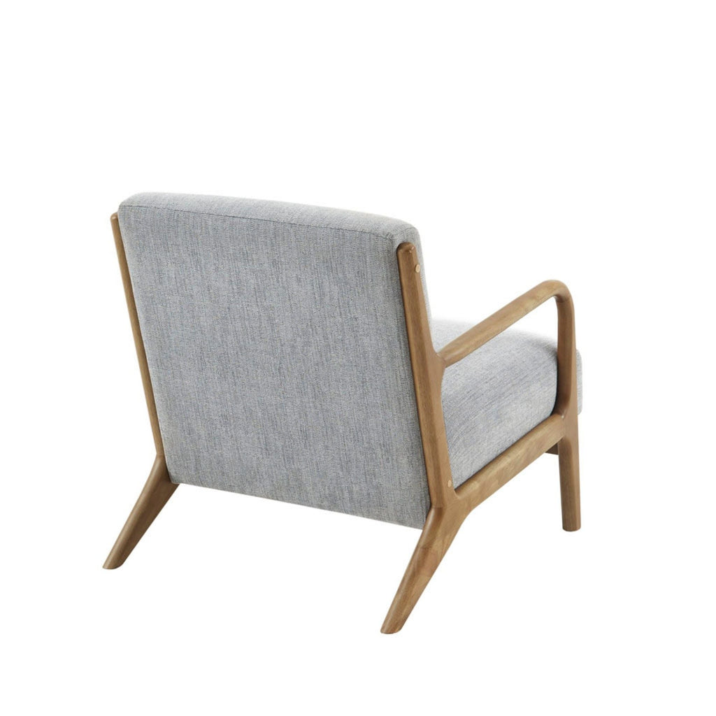 Mid-Century Style Lounge Chair with Upholstered Seat