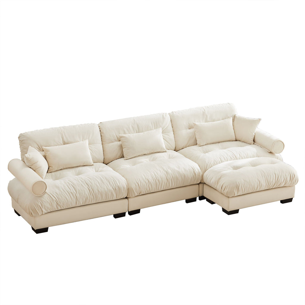 Super Comfort Oversized Modular Sectional Sofa with Movable Ottoman