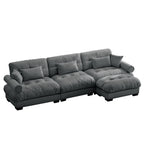 Super Comfort Oversized Modular Sectional Sofa with Movable Ottoman