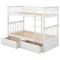 Mystrene - Twin Over Twin Bunk Bed with Drawers, Convertible Beds