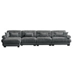 Super Comfort Oversized Modular Sectional Sofa with Movable Ottoman